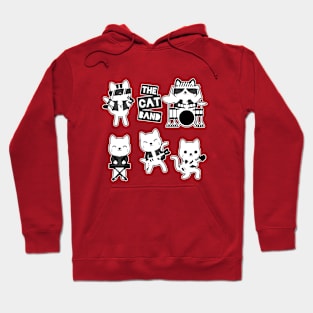 Funny Animals Band Of Cats Musician Hoodie